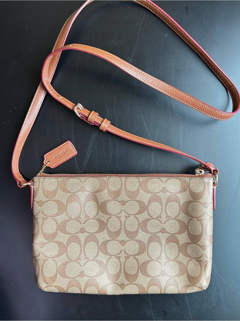 Coach East/West Pop Crossbody Bag with Brown Pouch - Picture 3 of 9